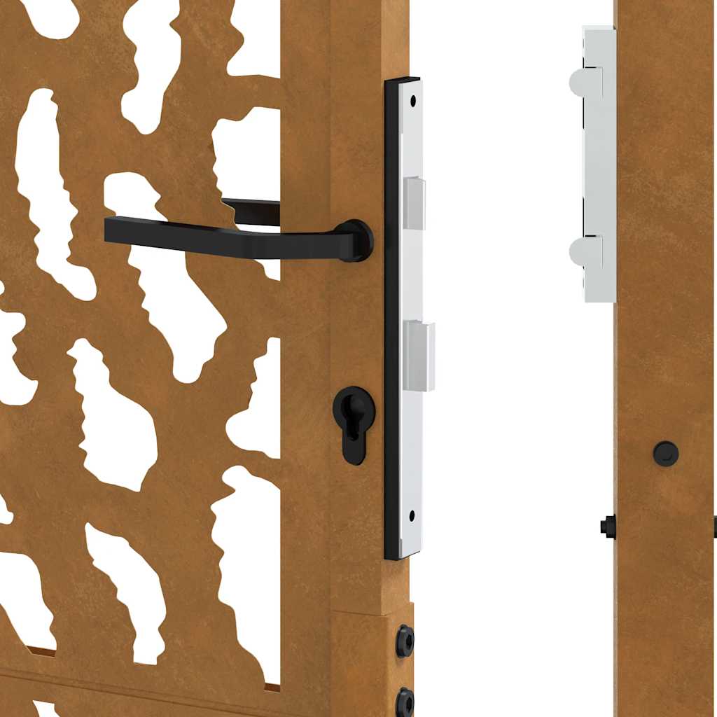 Garden Gate 105x205 cm Weatherproof Steel Trace Design