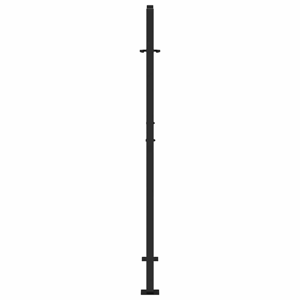 Gartentor Schwarz 105x155 cm Stahl Flammen-Design
