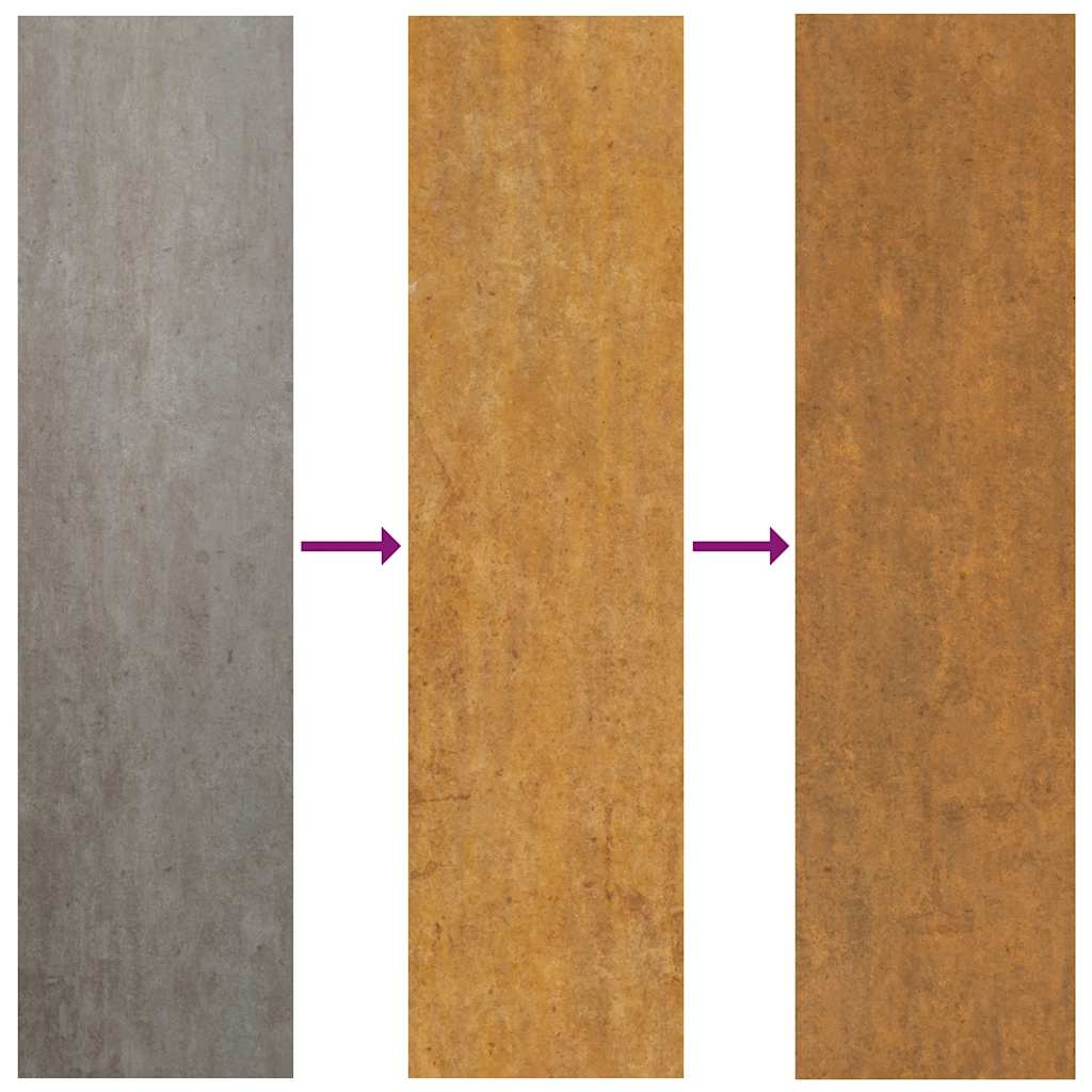 Gartentor 105x155 cm Wetterfester Stahl Flammen-Design