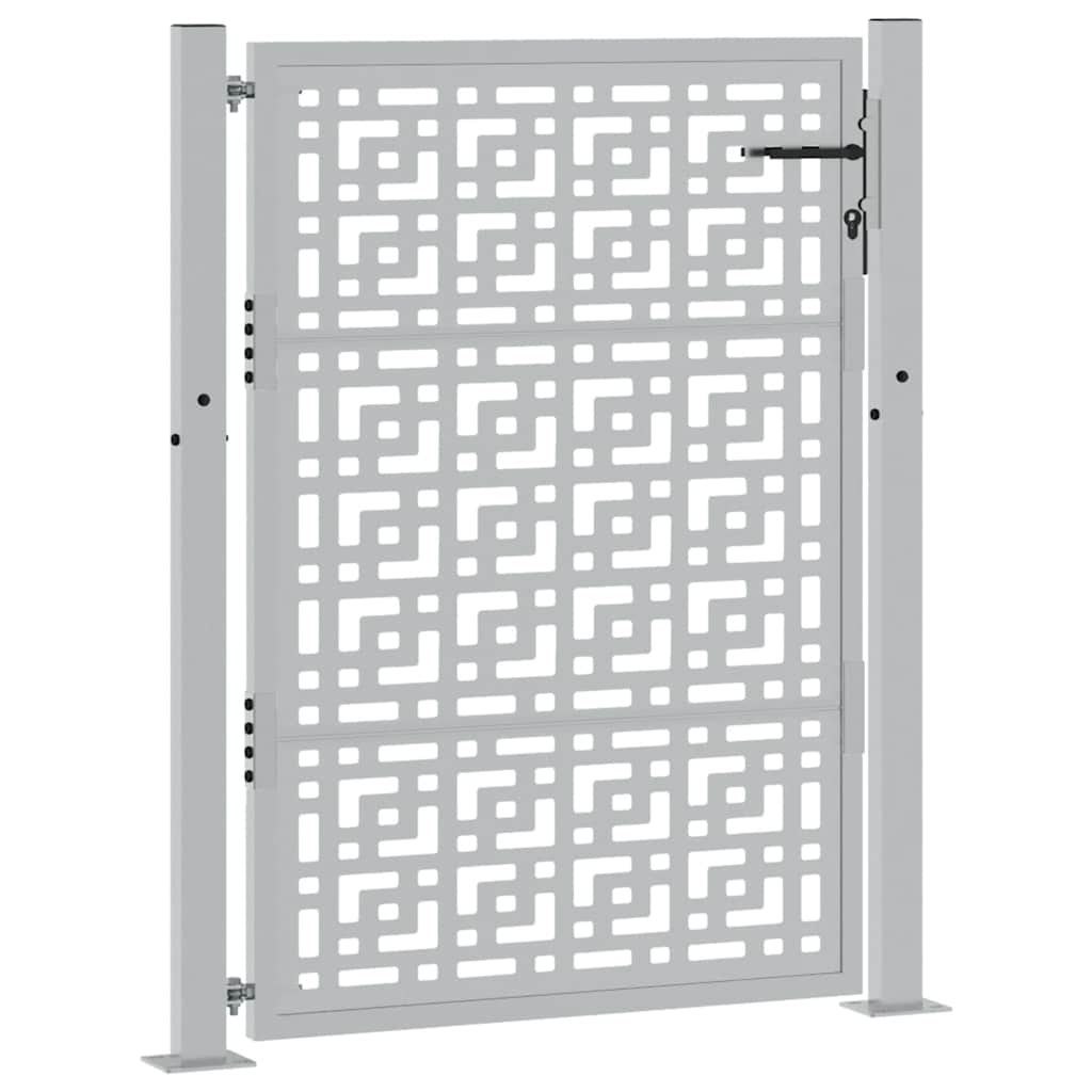 Gartentor 105x130 cm Wetterfester Stahl Kreuz-Design
