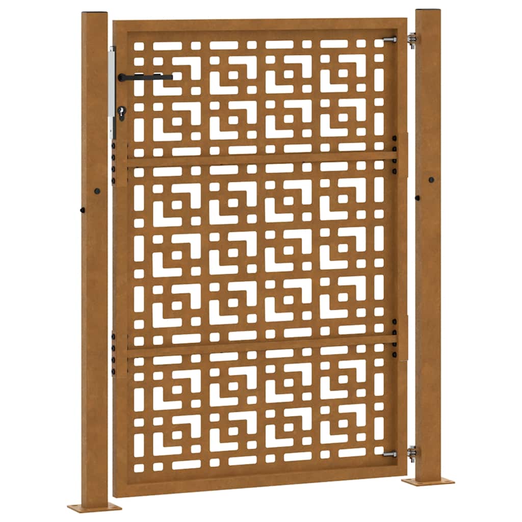 Gartentor 105x130 cm Wetterfester Stahl Kreuz-Design
