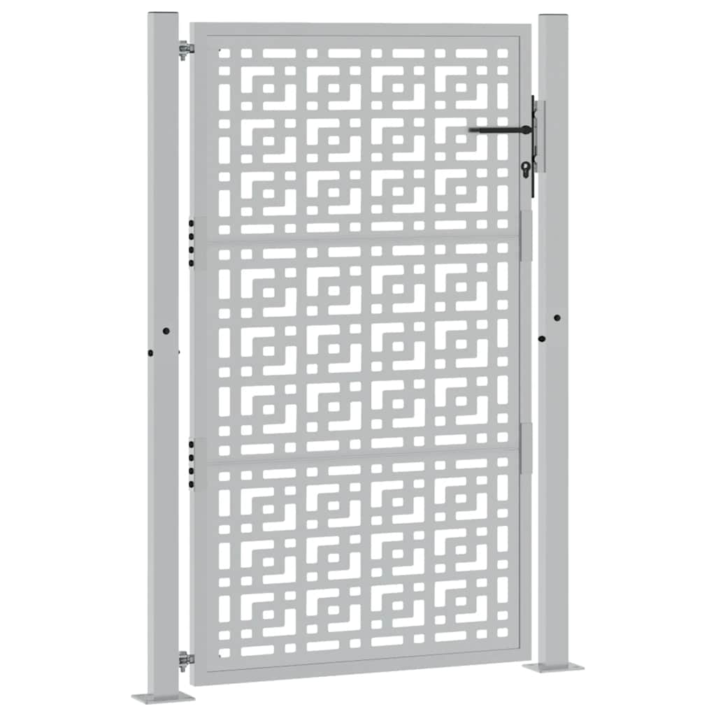 Gartentor 105x155 cm Wetterfester Stahl Kreuz-Design