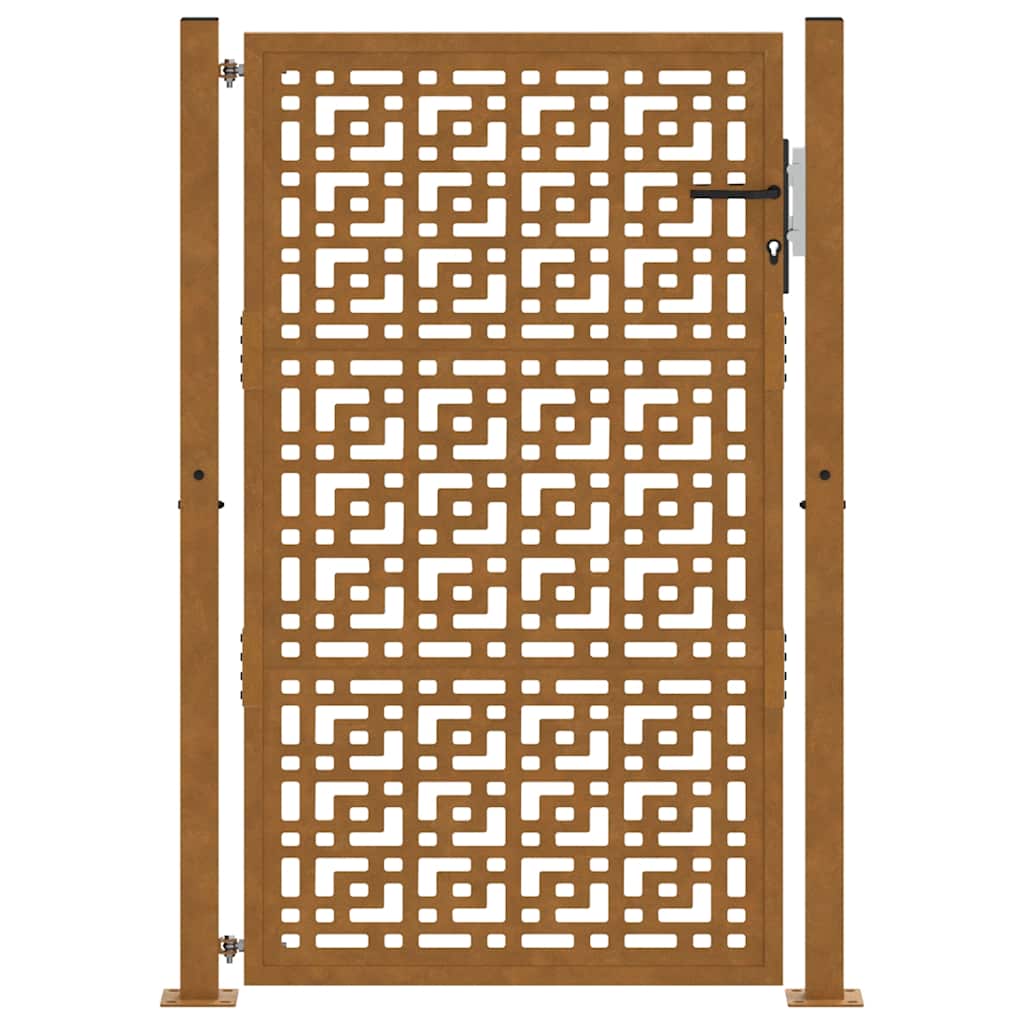 Gartentor 105x155 cm Wetterfester Stahl Kreuz-Design
