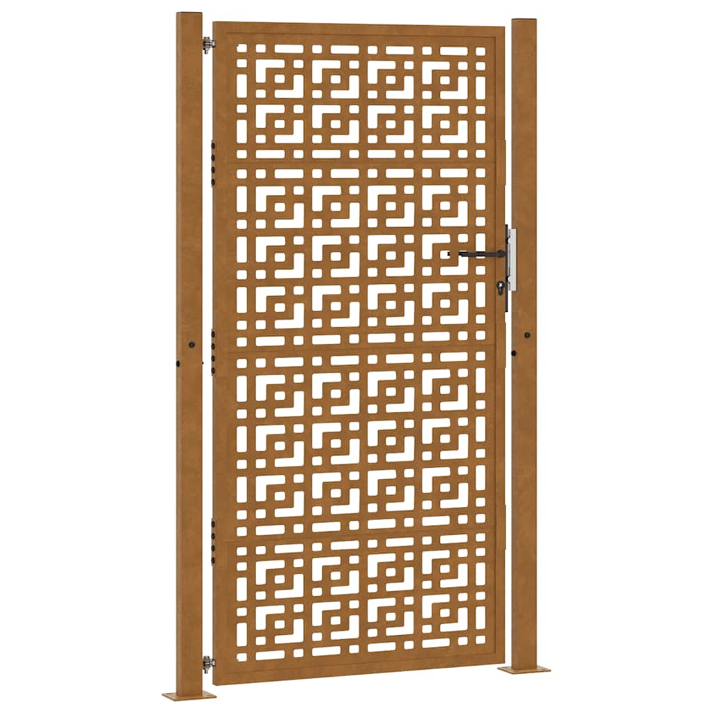 Gartentor 105x180 cm Wetterfester Stahl Kreuz-Design