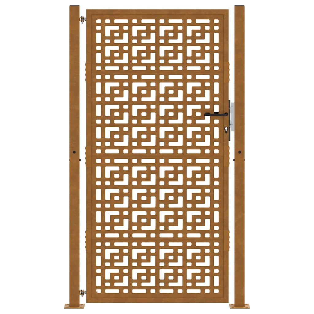 Gartentor 105x180 cm Wetterfester Stahl Kreuz-Design