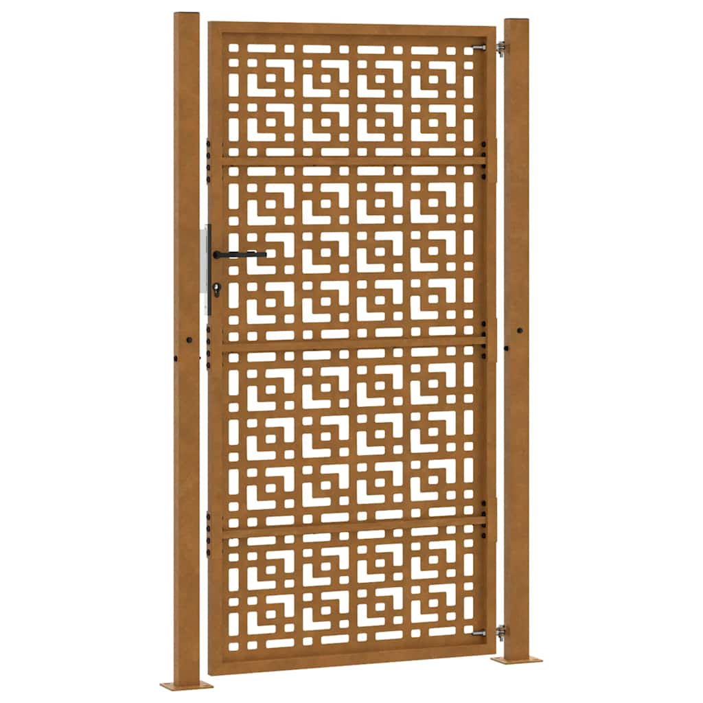 Gartentor 105x180 cm Wetterfester Stahl Kreuz-Design