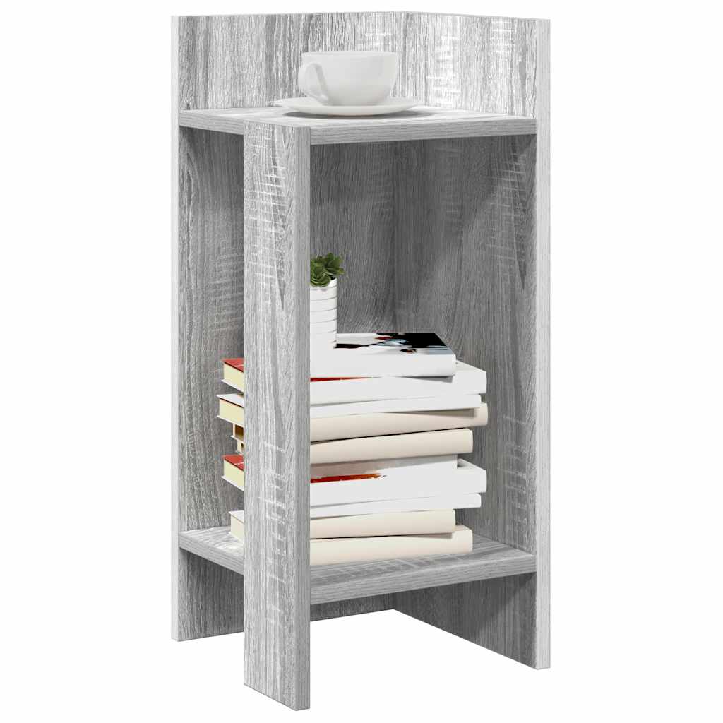 Side tables 2 pcs. with shelf Gray Sonoma 25.5x27x60 cm