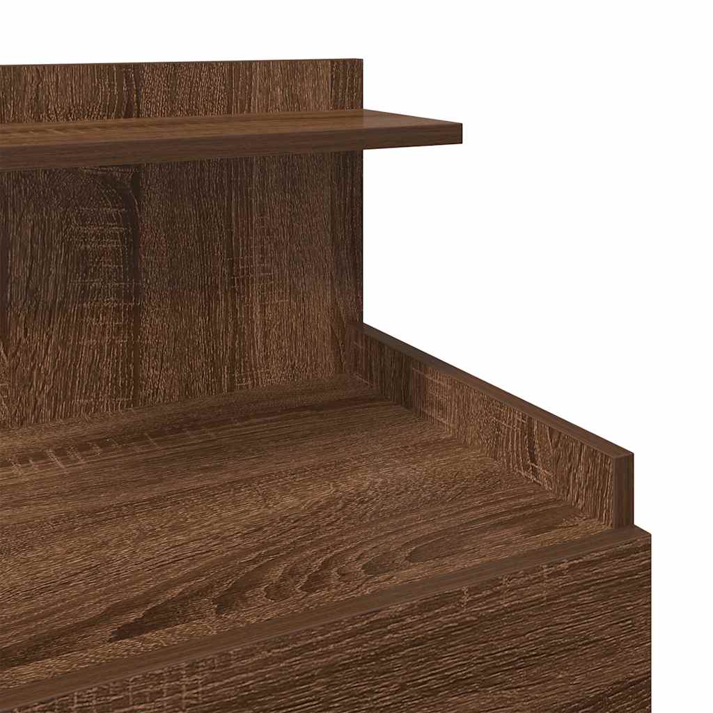 Nachttische 2 Stk. mit 2 Schubladen Braun Eichen-Optik 40x36,5x62 cm
