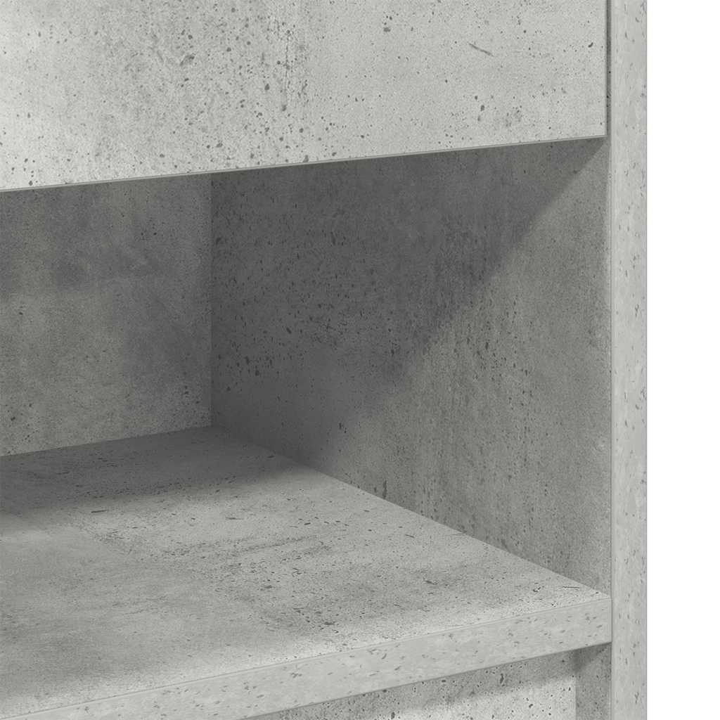 Nachttisch mit Schublade Betongrau 39x28x41 cm