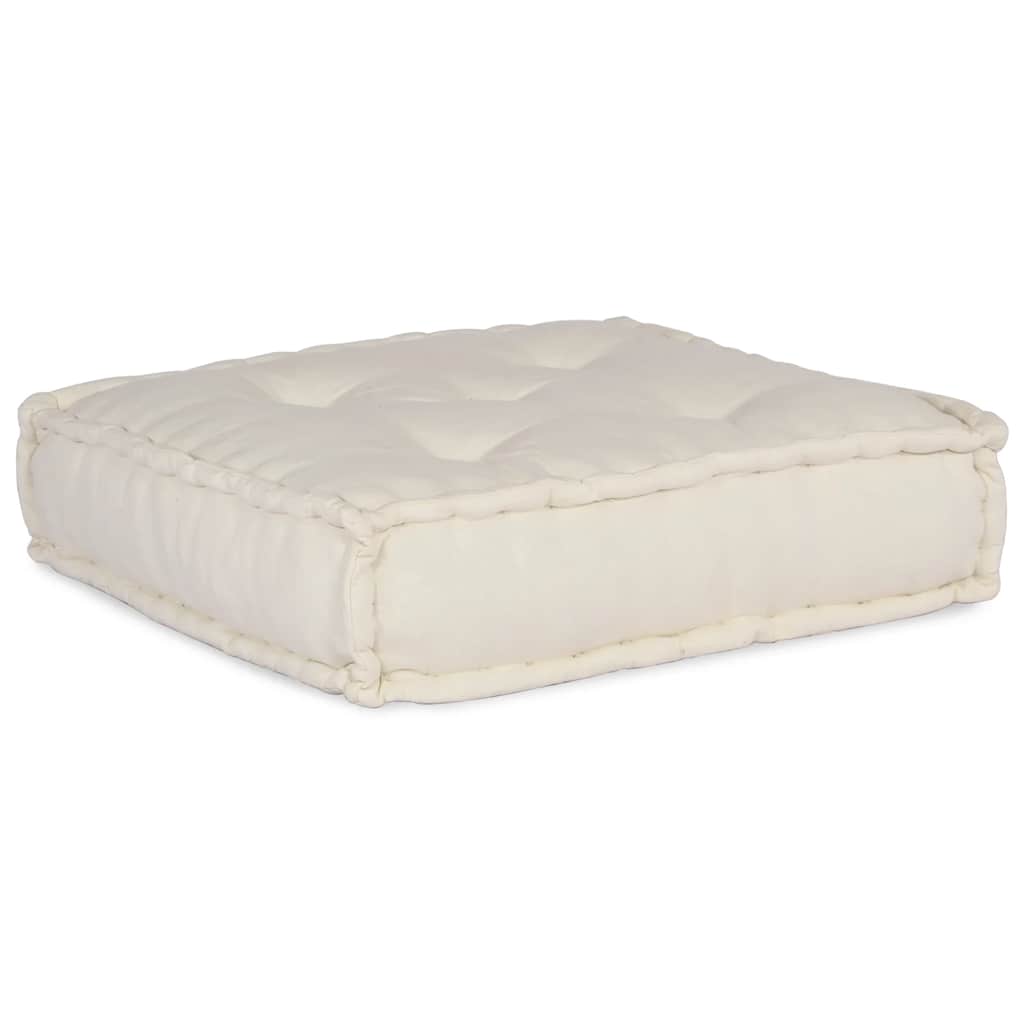 Pouf Modular Creme 70x70x54 cm Stoff