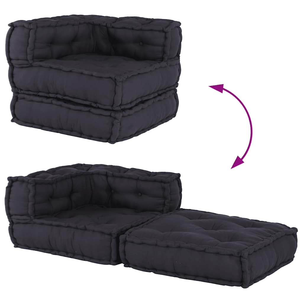 Pouf Modular Anthrazit 70x70x54 cm Stoff