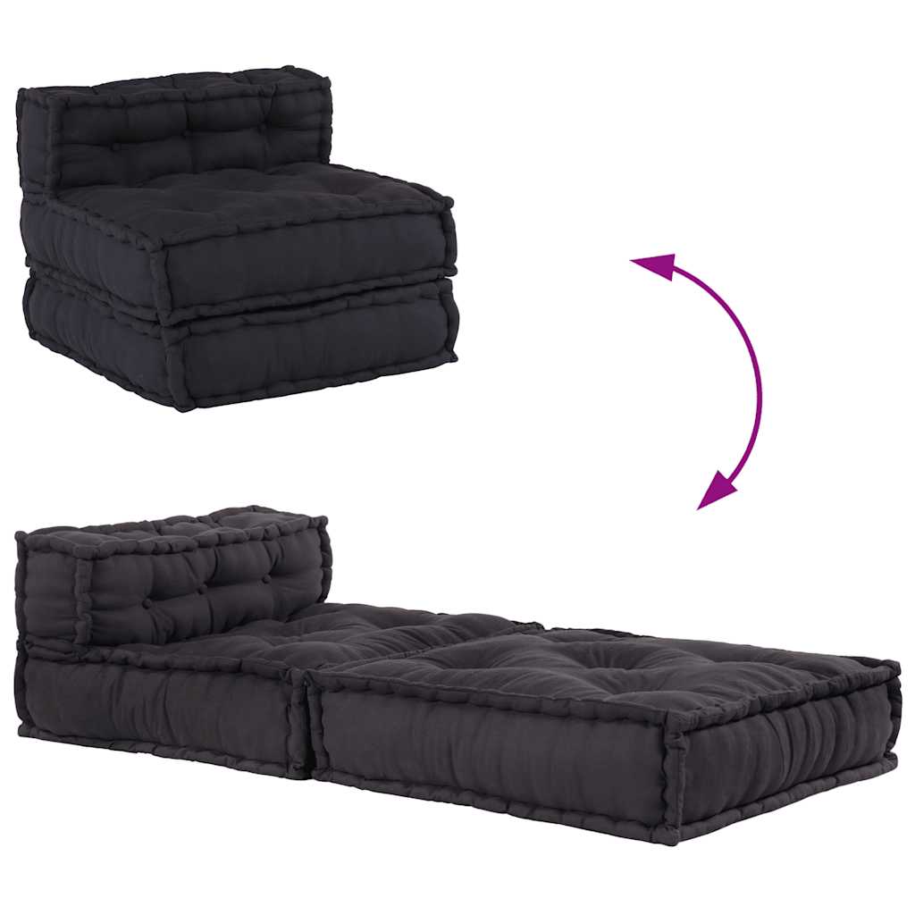 Pouf Modular Anthrazit 70x70x54 cm Stoff