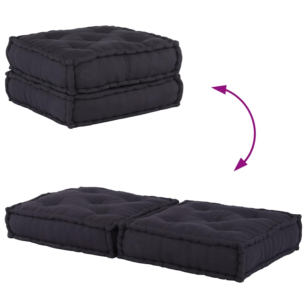 Pouf Modular Anthrazit 70x70x36 cm Stoff