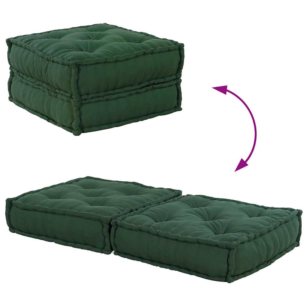 Pouf Modular Grün 70x70x36 cm Stoff