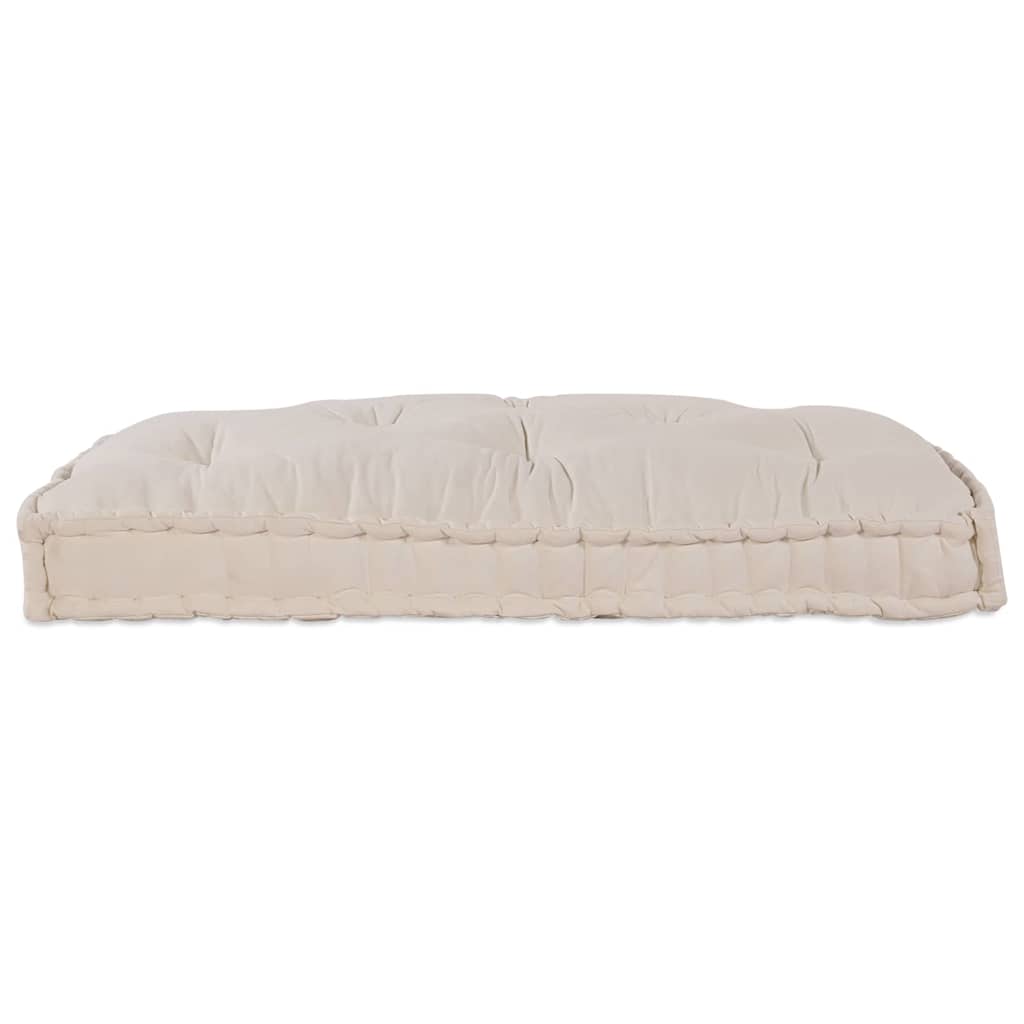 Pallet Sofa Kissen Creme Stoff