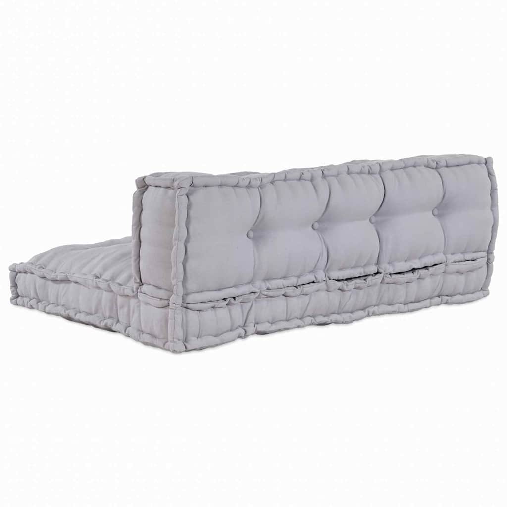 Pallet Sofa Kissen 2 pcs Grau Stoff