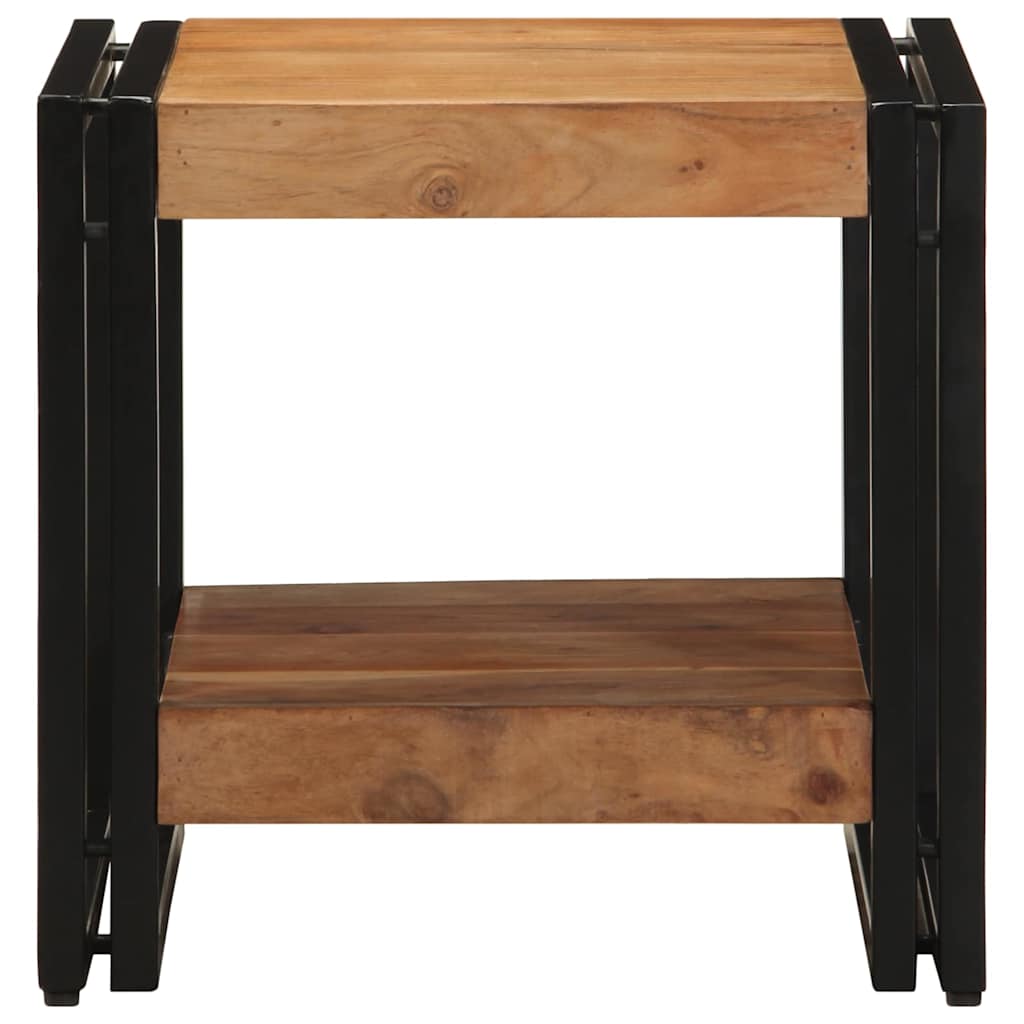 Couchtisch Braun 40 x 40 x 38 cm Akazie Massivholz