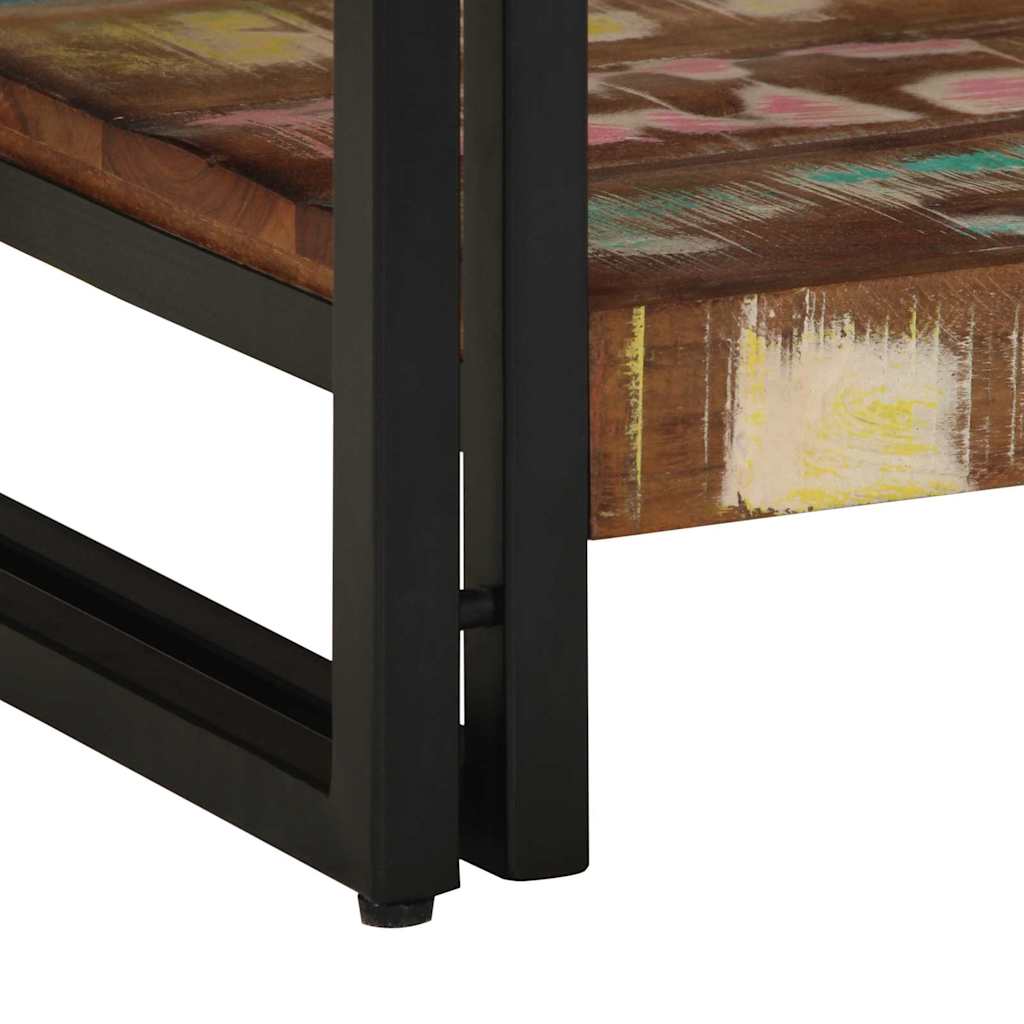 Couchtisch Mehrfarbig 40 x 40 x 38 cm recyceltes Massivholz