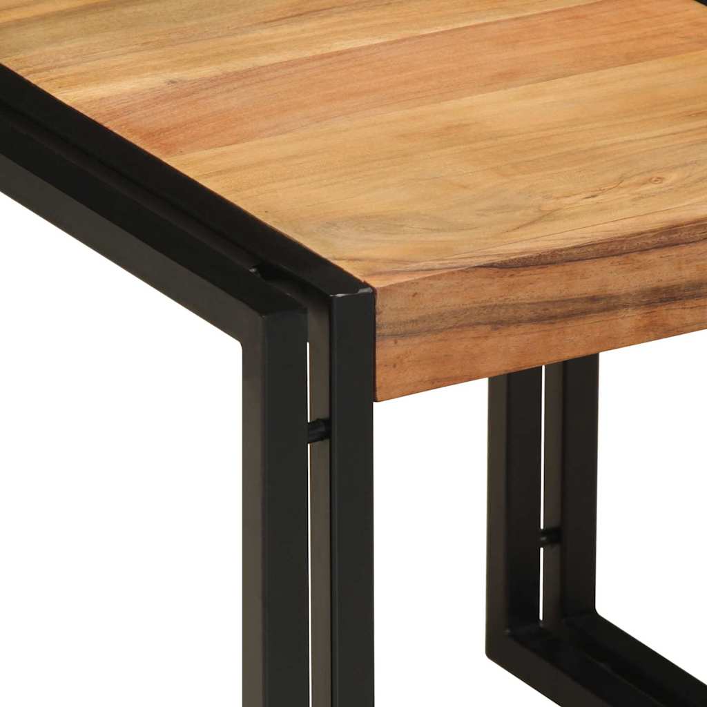 Couchtisch Braun 40 x 40 x 38 cm Akazie Massivholz