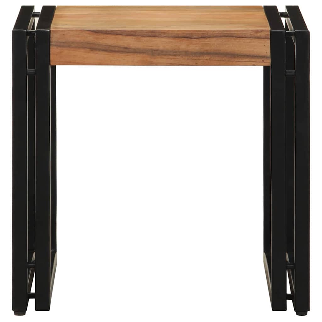 Couchtisch Braun 40 x 40 x 38 cm Akazie Massivholz