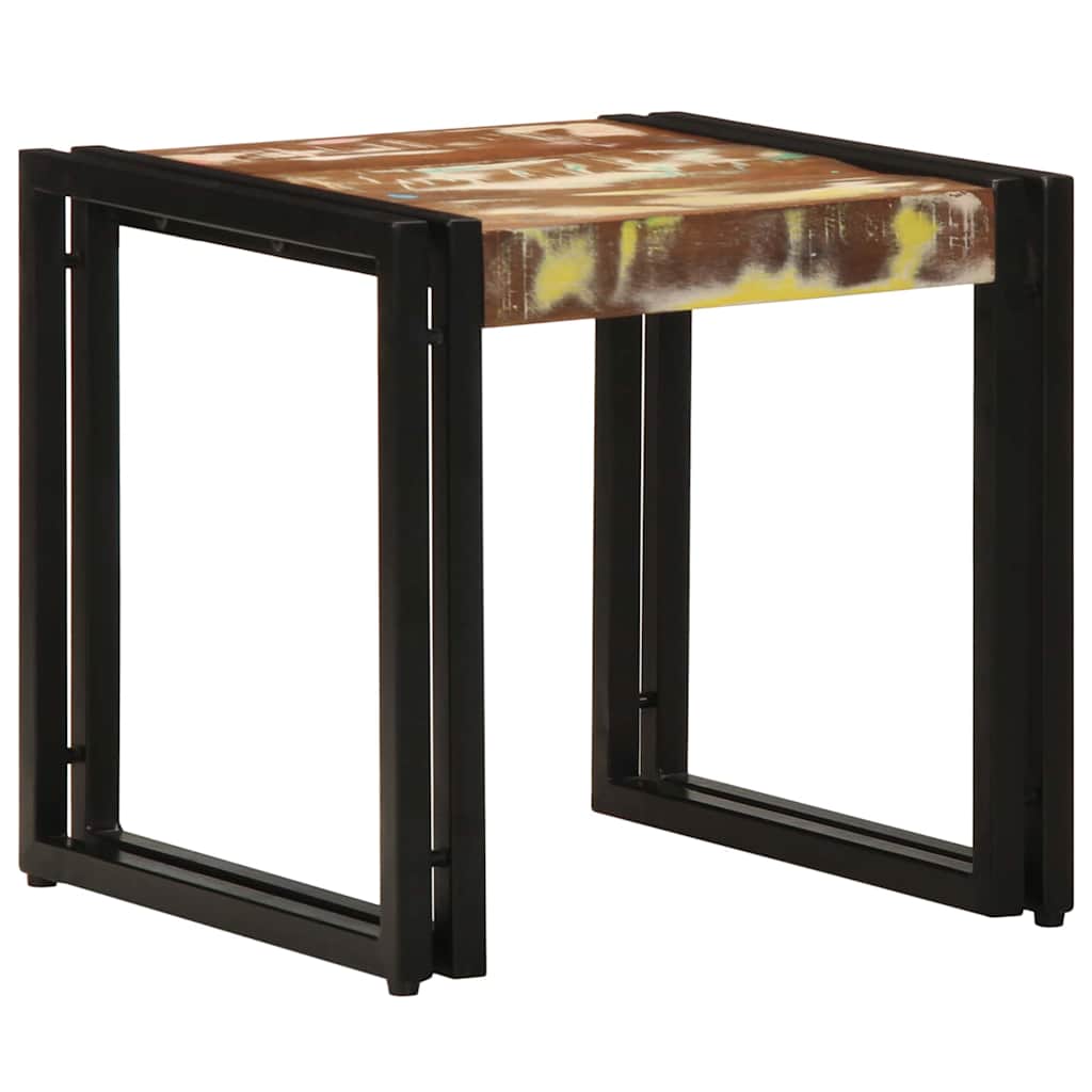 Couchtisch Mehrfarbig 40 x 40 x 38 cm recyceltes Massivholz