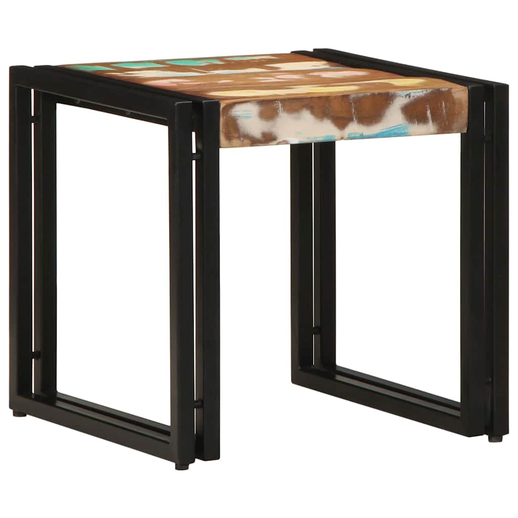 Couchtisch Mehrfarbig 40 x 40 x 38 cm recyceltes Massivholz
