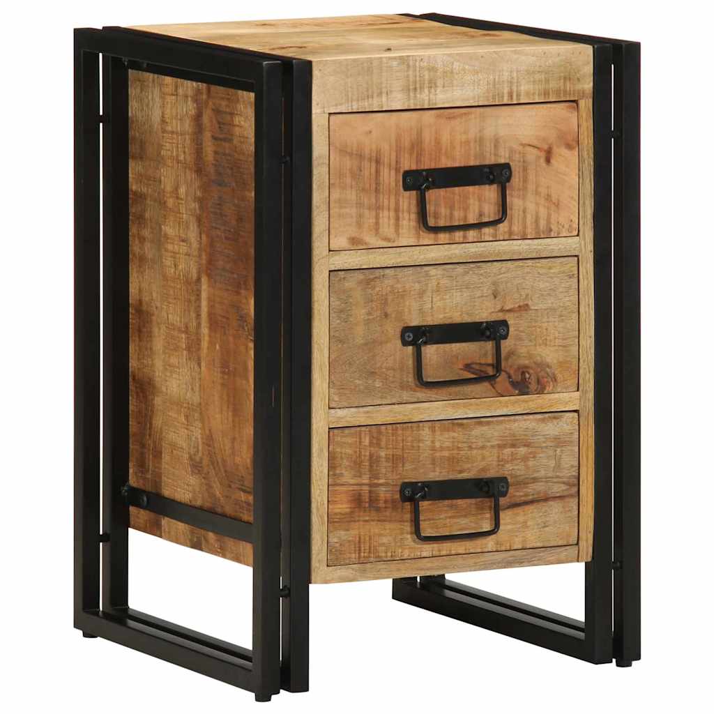 Nachttisch Braun 40 x 35 x 50 cm massives Mangoholz