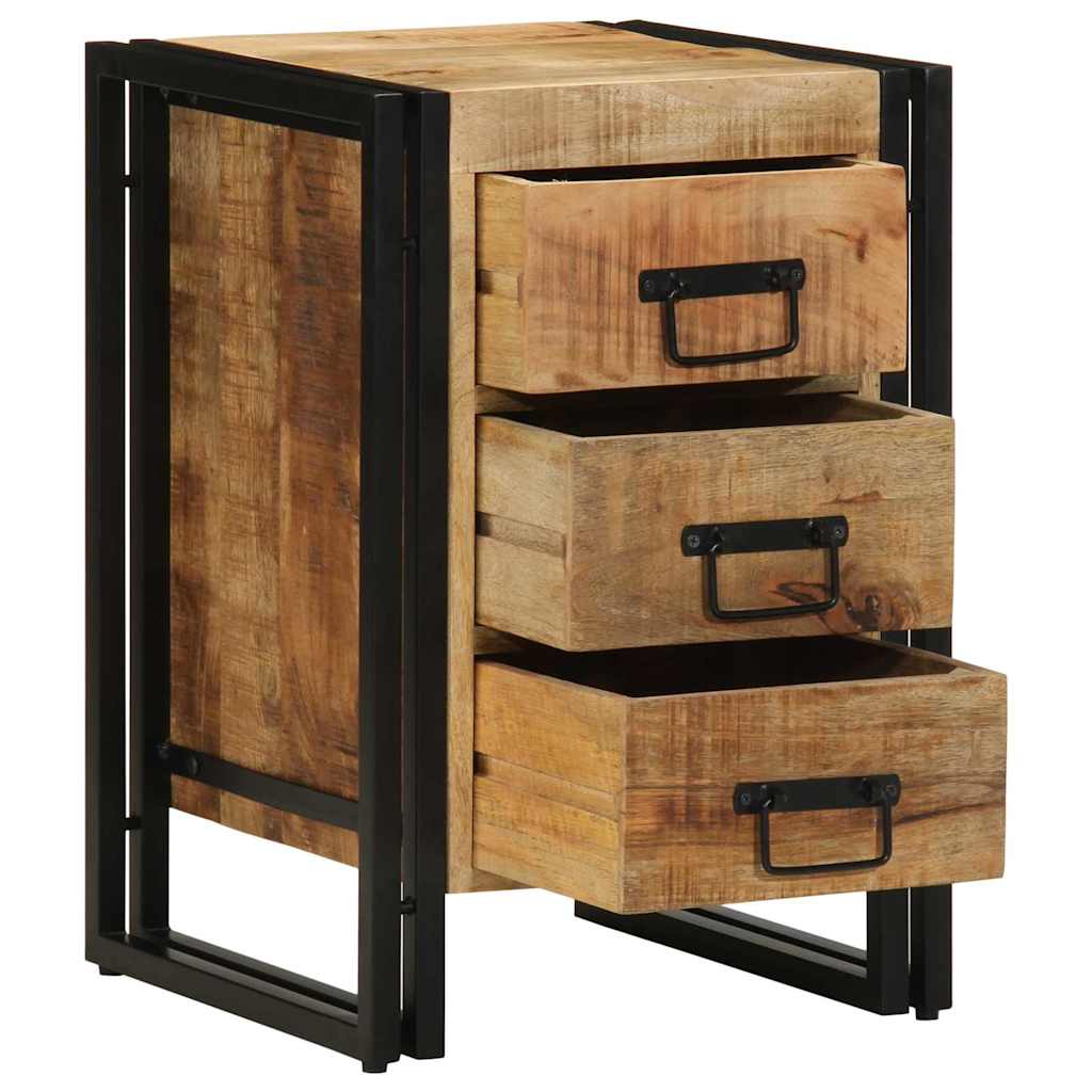 Nachttisch Braun 40 x 35 x 50 cm massives Mangoholz