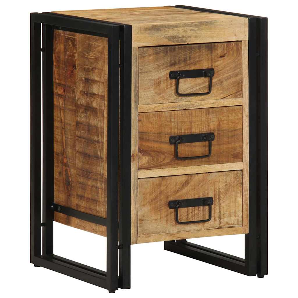 Nachttisch Braun 40 x 35 x 50 cm massives Mangoholz