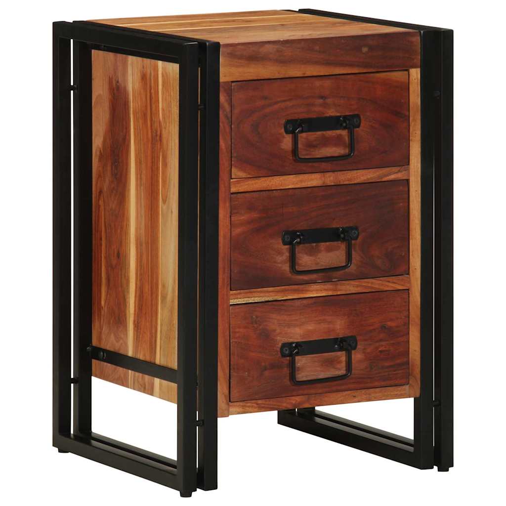 Nachttisch Braun 40 x 40 x 59 cm Akazie Massivholz
