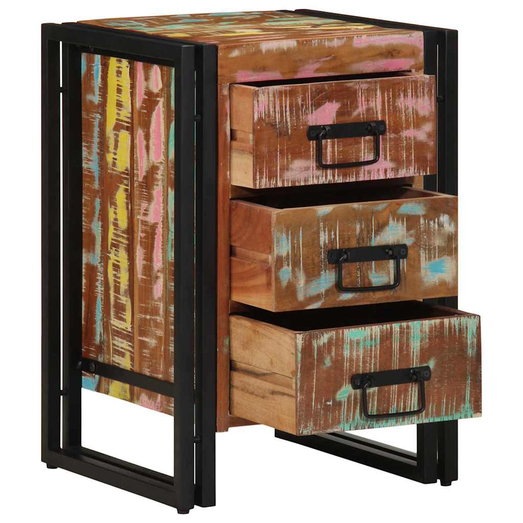 Nachttisch Mehrfarbig 40 x 35 x 50 cm recyceltes Massivholz