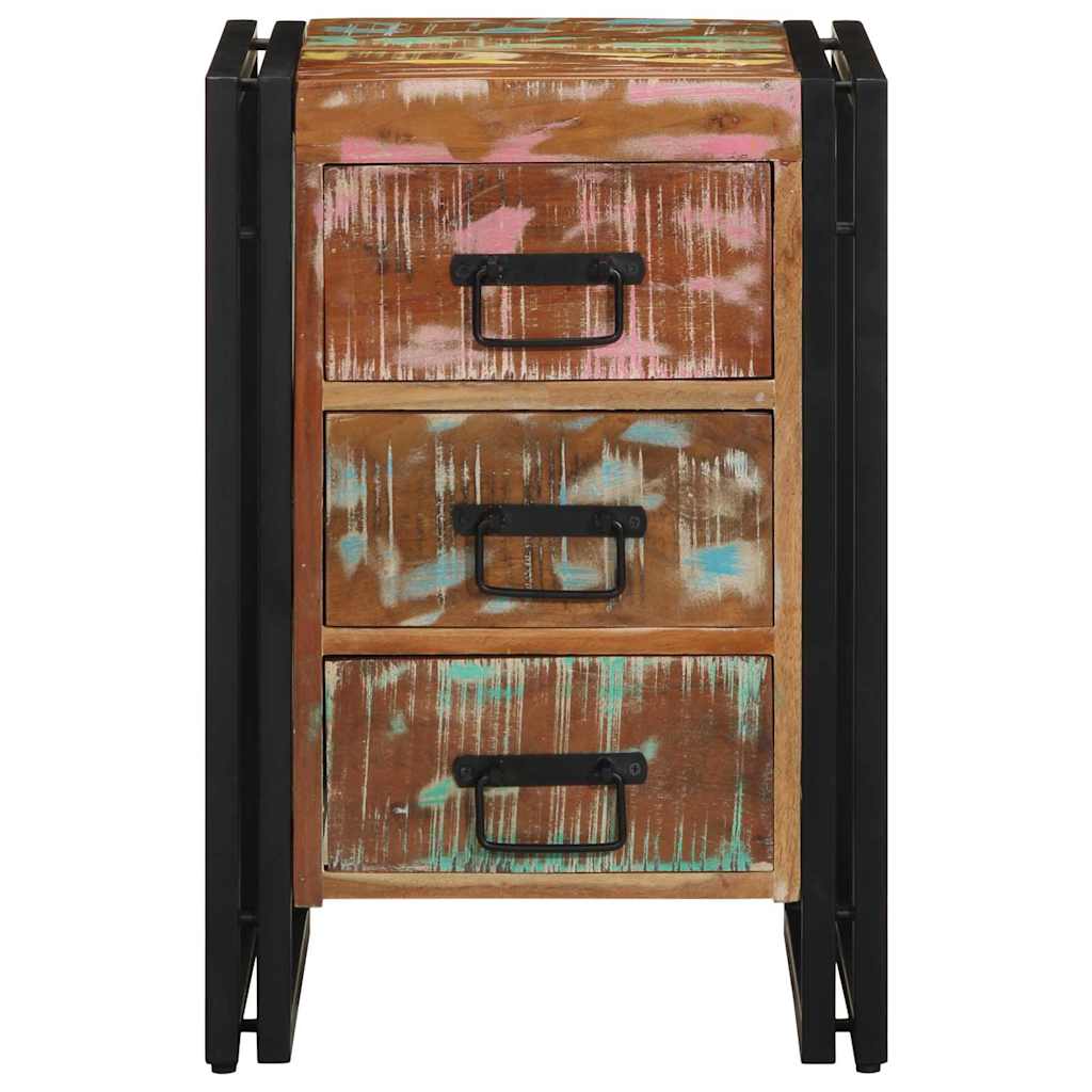 Nachttisch Mehrfarbig 40 x 35 x 50 cm recyceltes Massivholz