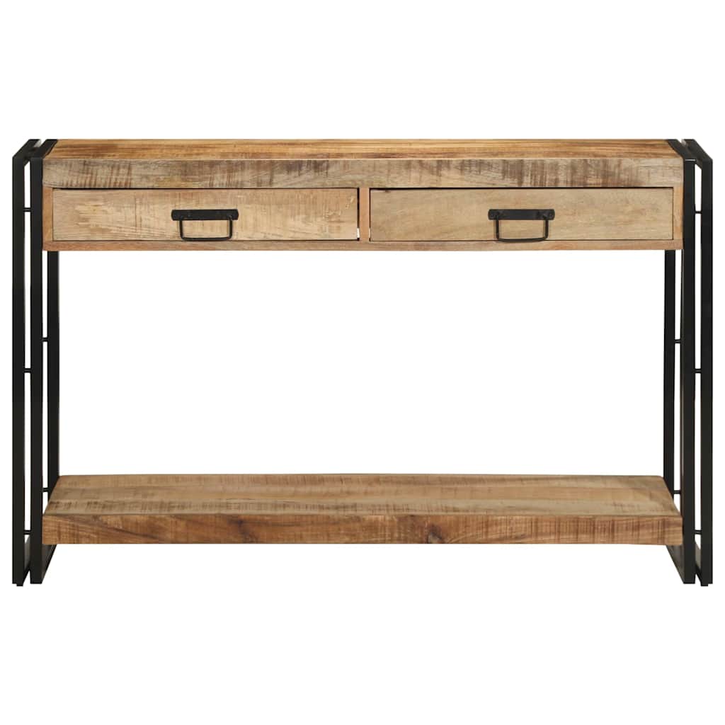 Konsolentisch Braun 120 x 33 x 75 cm massives Mangoholz