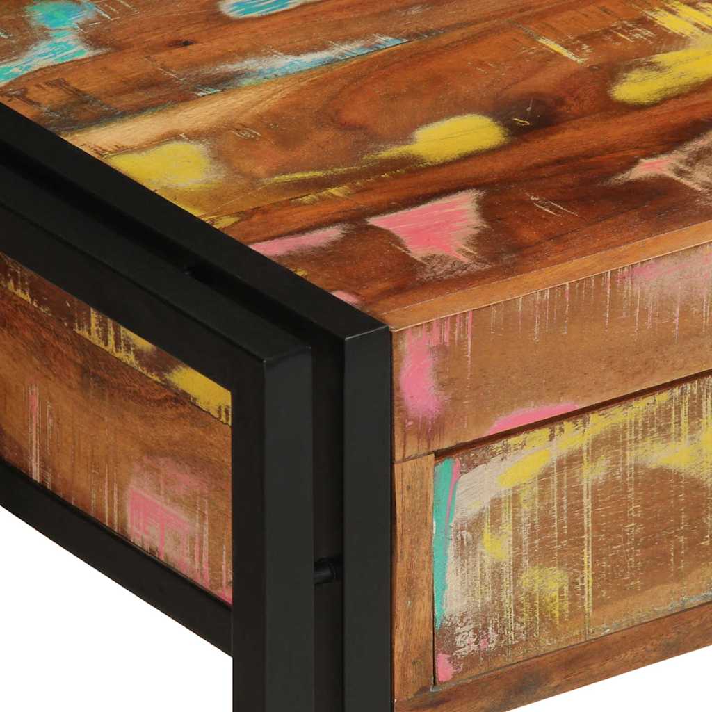 Konsolentisch Mehrfarbig 120 x 33 x 75 cm recyceltes Massivholz
