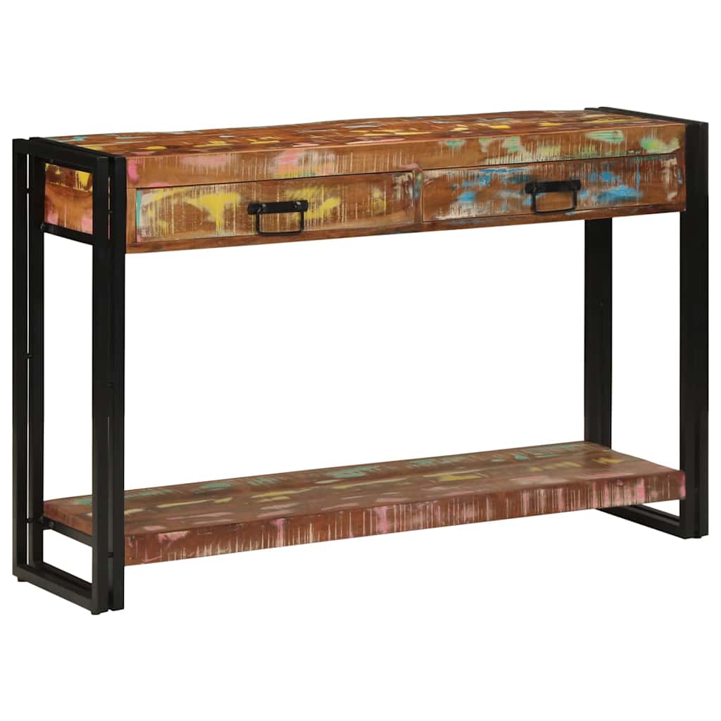 Konsolentisch Mehrfarbig 120 x 33 x 75 cm recyceltes Massivholz