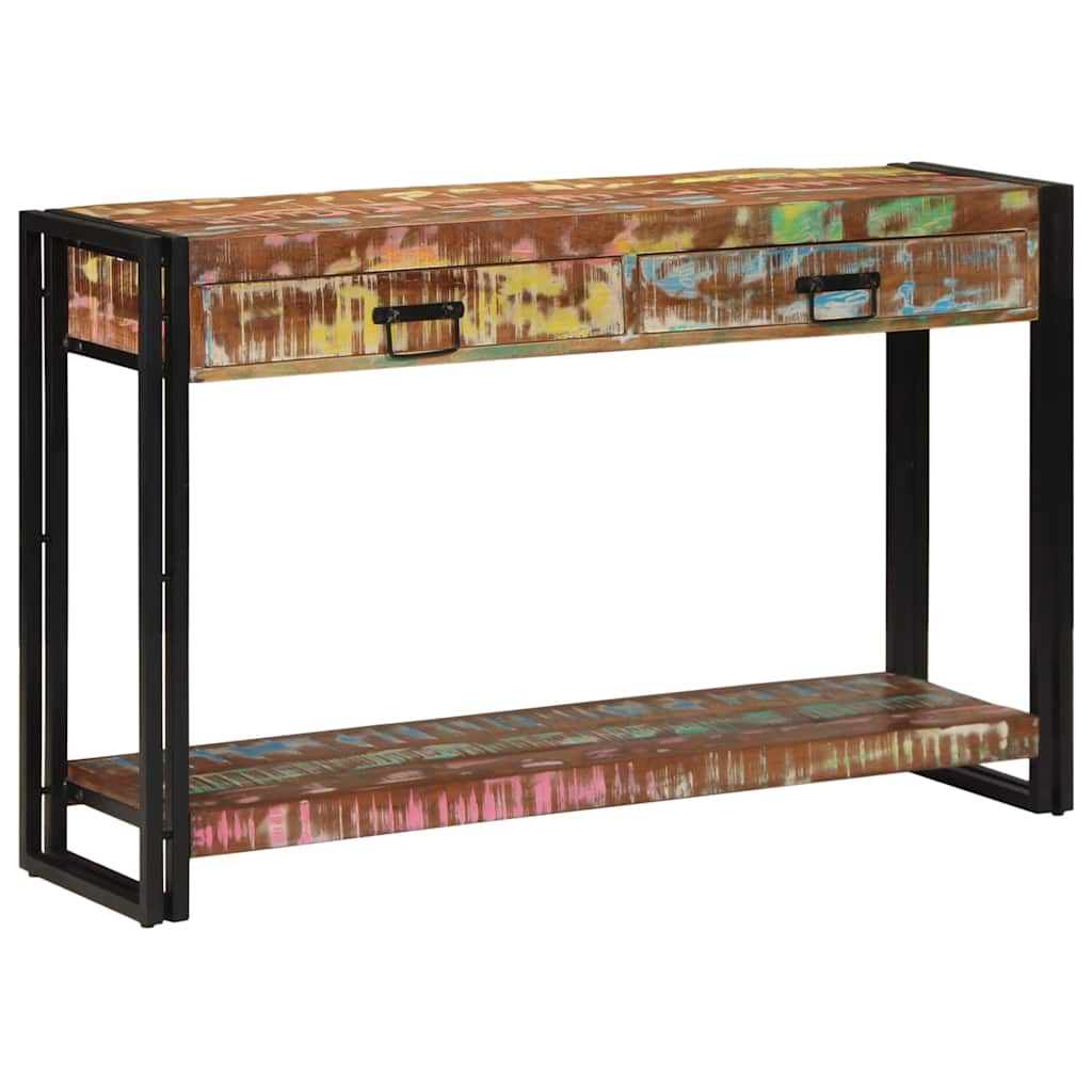 Konsolentisch Mehrfarbig 120 x 33 x 75 cm recyceltes Massivholz