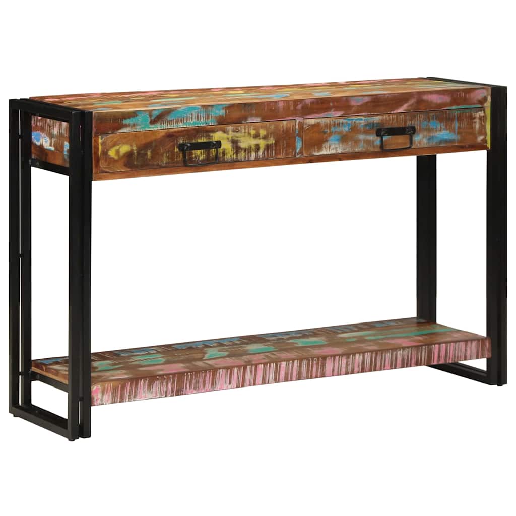 Konsolentisch Mehrfarbig 120 x 33 x 75 cm recyceltes Massivholz