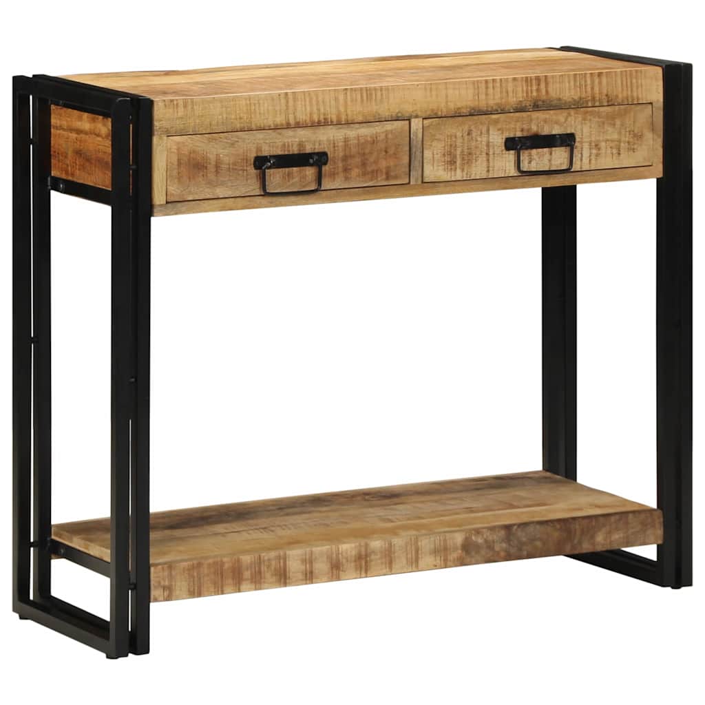 Konsolentisch Braun 90 x 33 x 75 cm massives Mangoholz