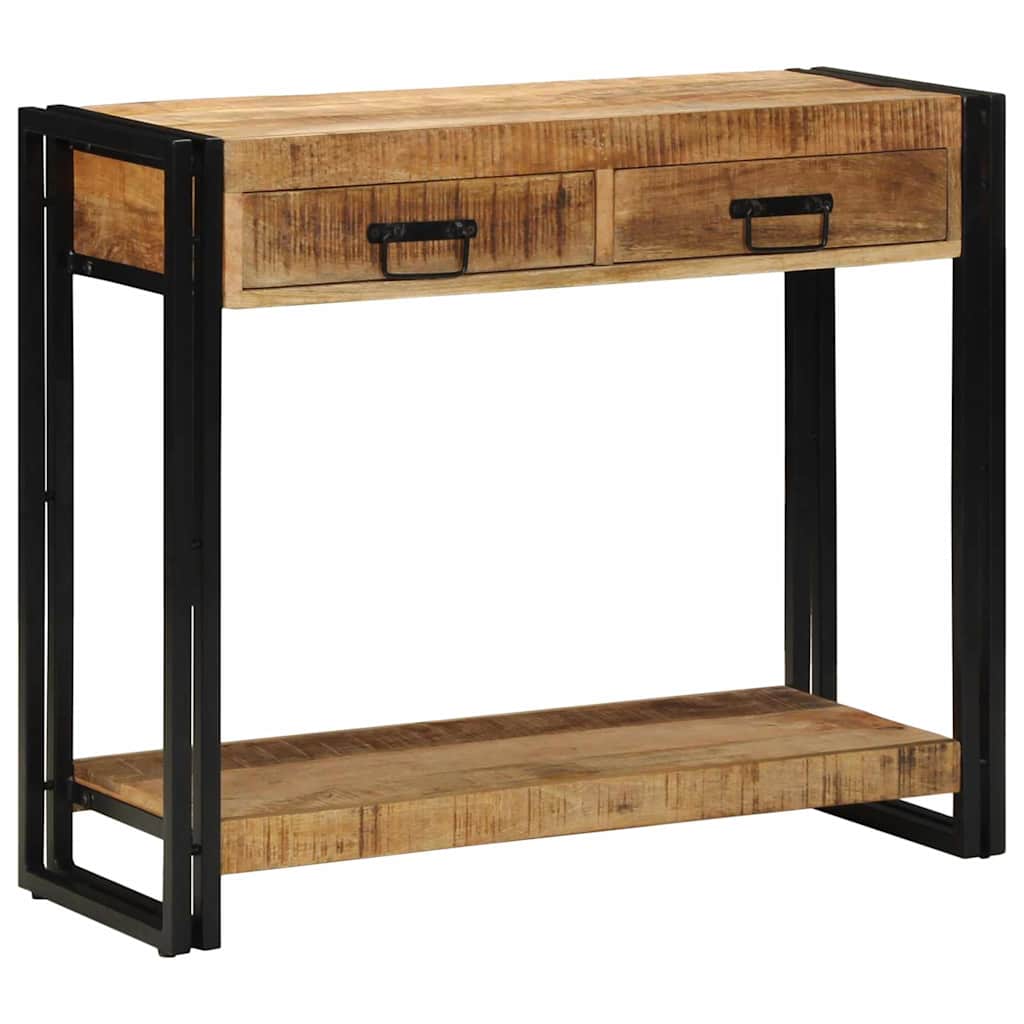 Konsolentisch Braun 90 x 33 x 75 cm massives Mangoholz