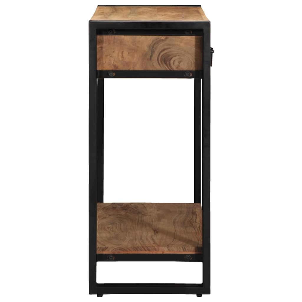 Konsolentisch mit Regal Braun 90 x 33 x 75 cm Akazie Massivholz