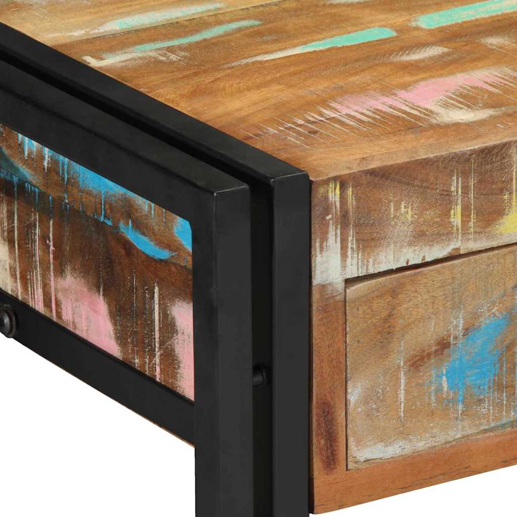 Konsolentisch Mehrfarbig 90 x 33 x 75 cm recyceltes Massivholz