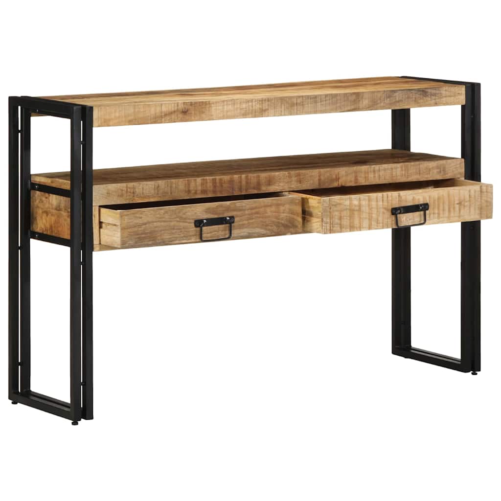Konsolentisch Braun 120 x 33 x 75 cm massives Mangoholz