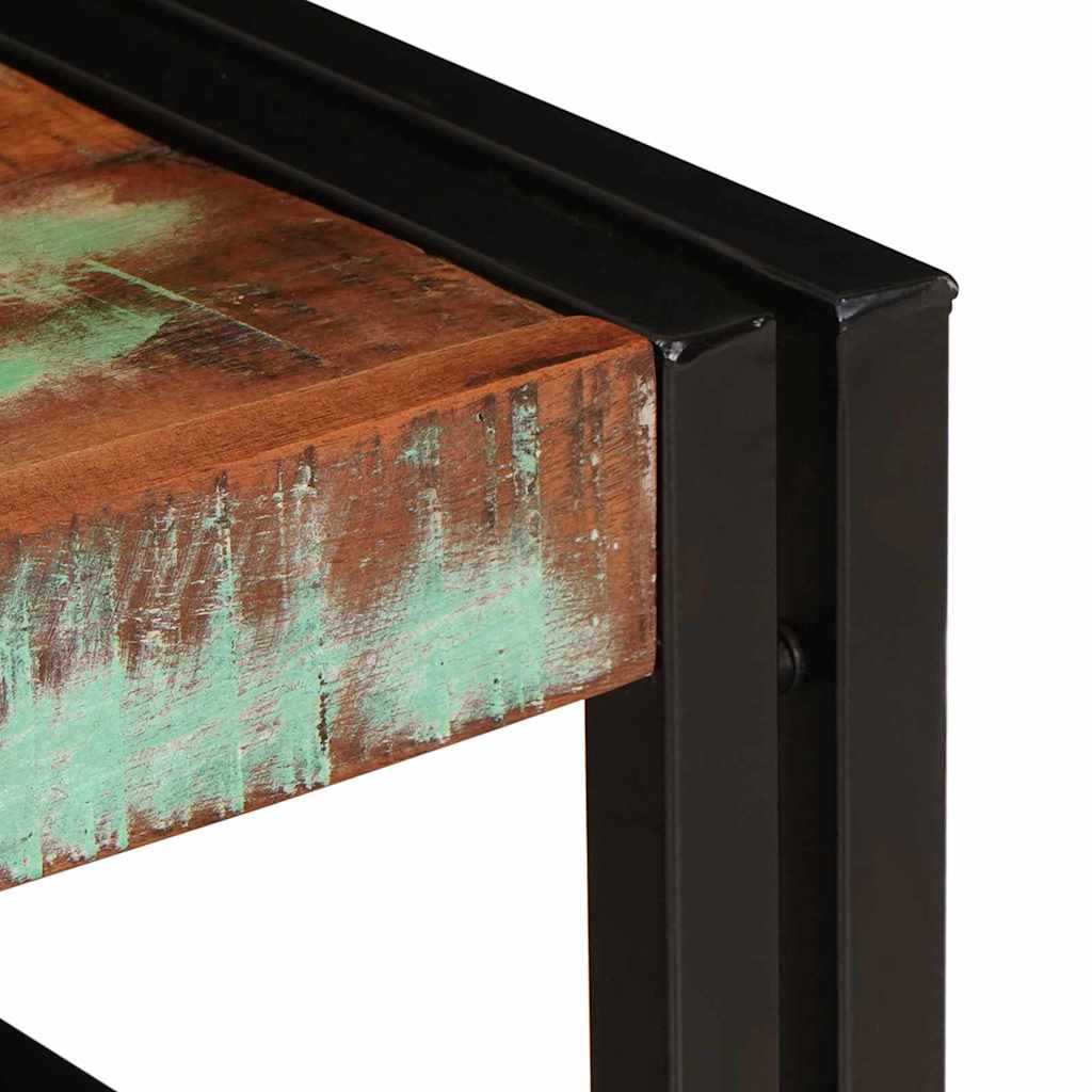 Badezimmer Regal 80 x 50 x 23 cm Massives Mango Holz, Eisen