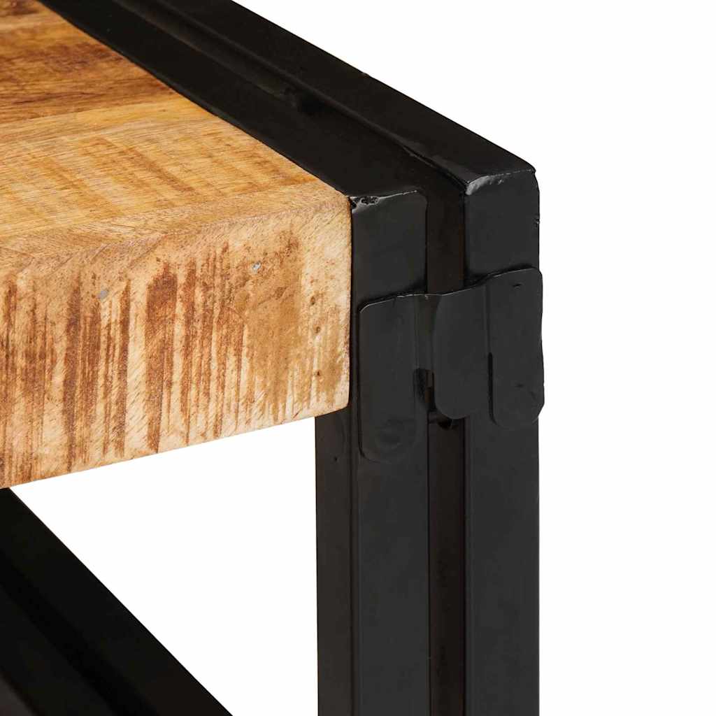 Badezimmer Regal 120 x 50 x 23 cm Massives Mango Holz, Eisen