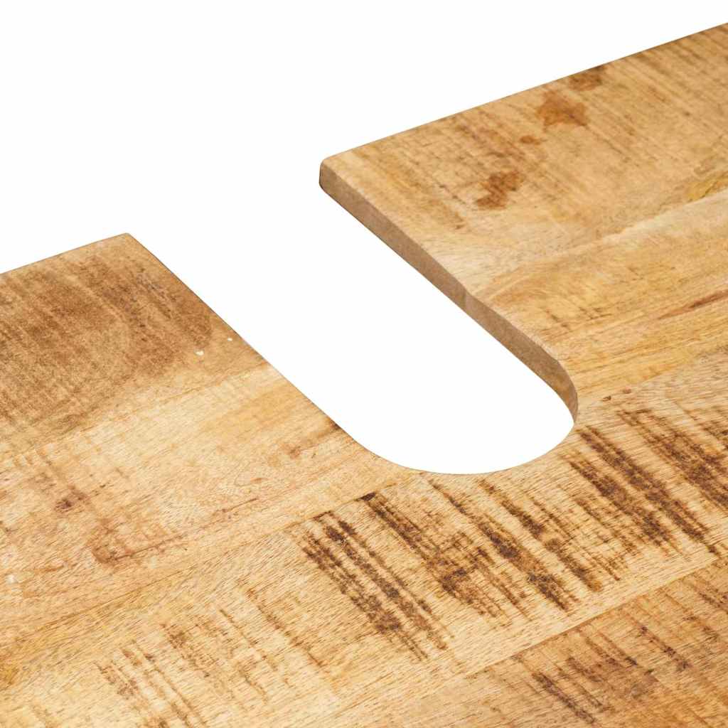 Waschbeckenunterschrank mit Tür Massives Mango-Holz, Eisen