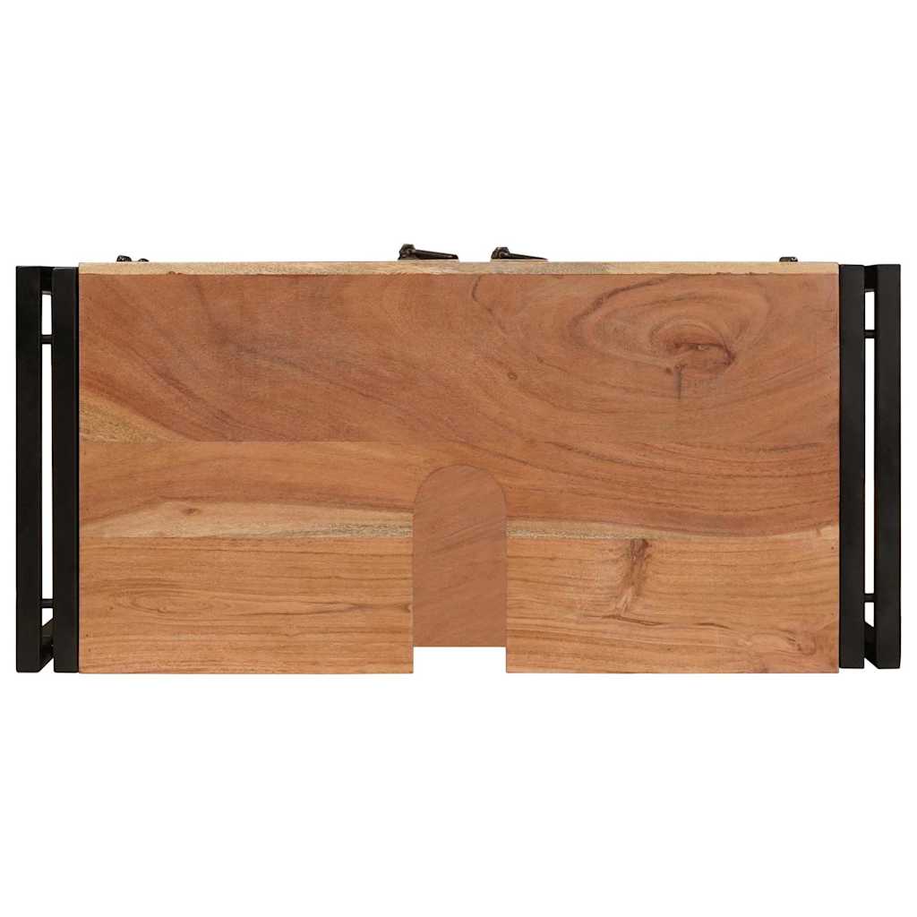 Waschbeckenunterschrank mit Tür Massives Akazienholz, Eisen