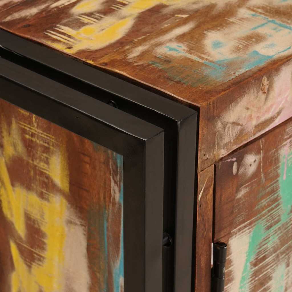 Waschbeckenunterschrank mit Tür Massives Reclaimed-Holz, Eisen