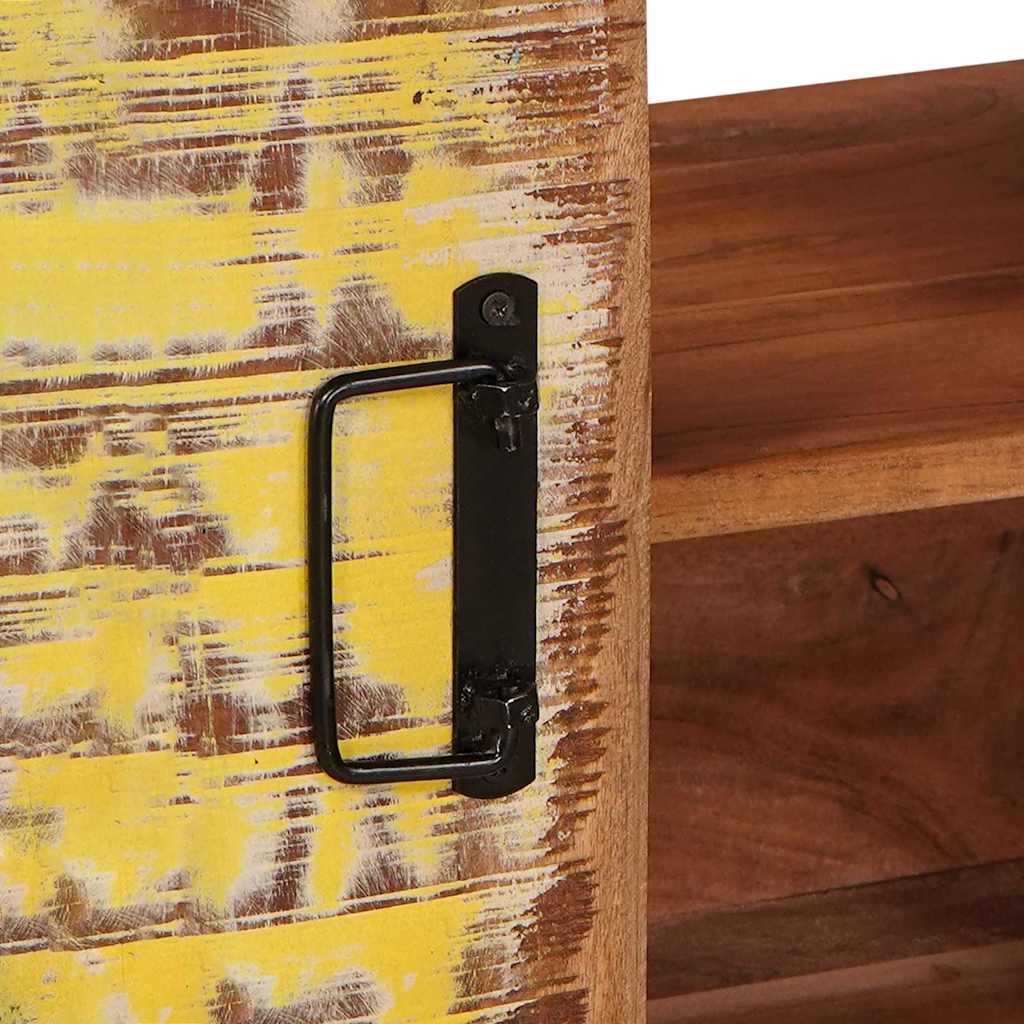 Waschbeckenunterschrank mit Tür Massives Reclaimed-Holz, Eisen