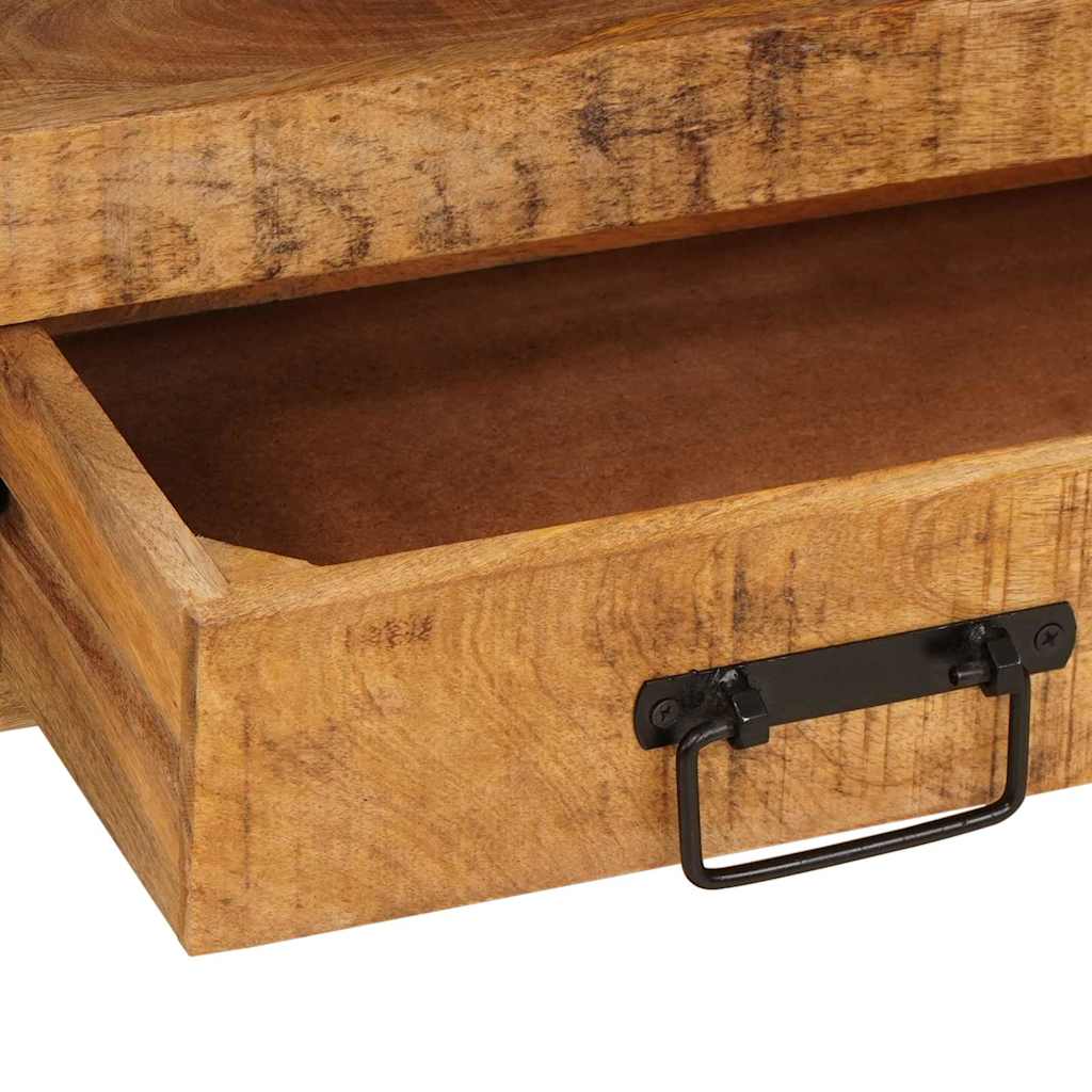 Waschbeckenunterschrank mit Regal Massives Mango-Holz, Eisen