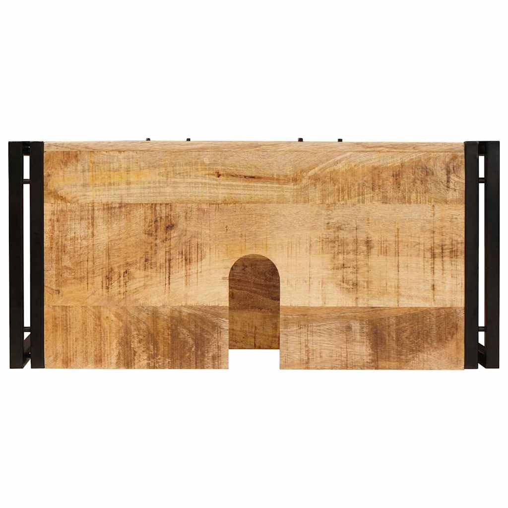 Waschbeckenunterschrank mit Regal Massives Mango-Holz, Eisen